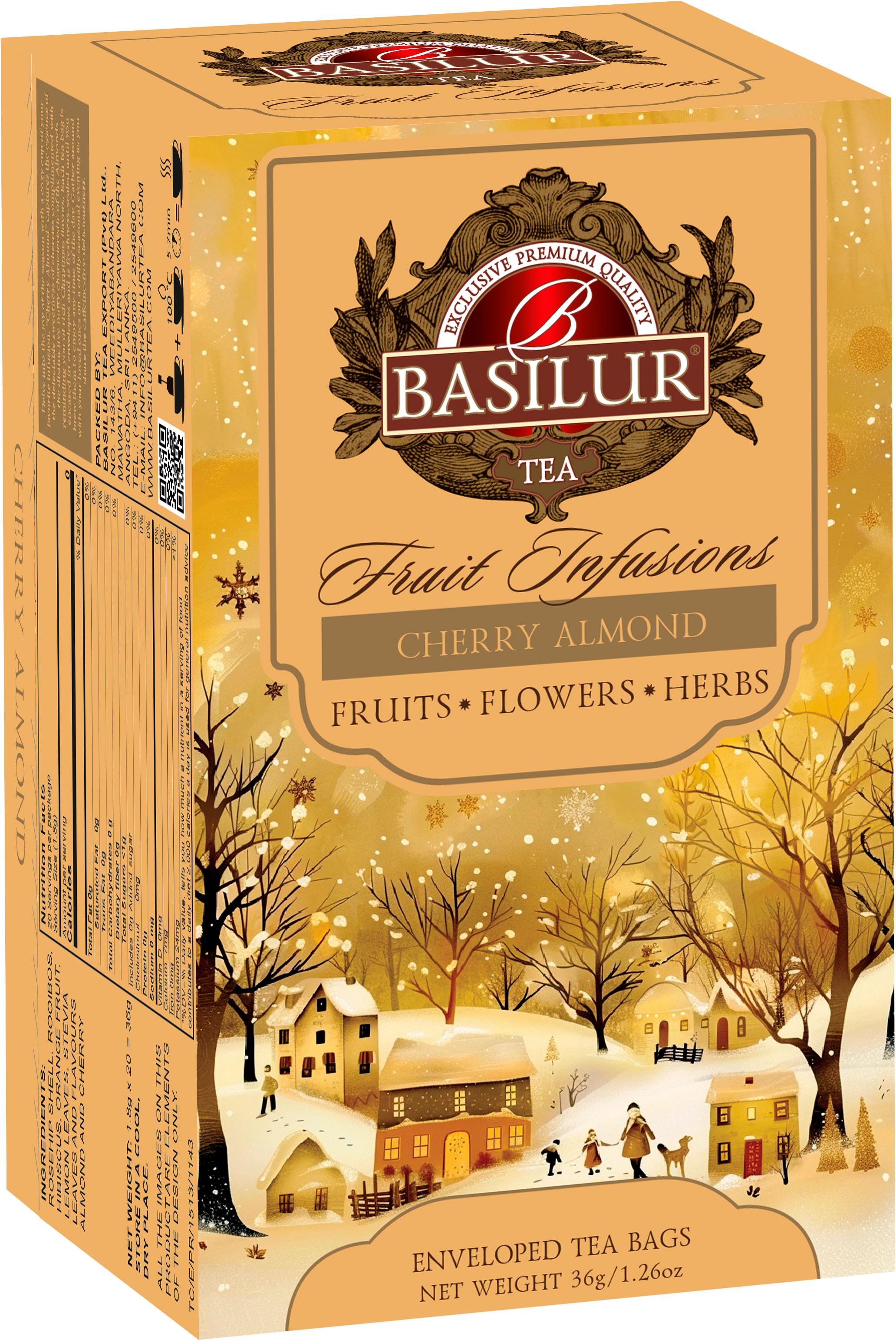 BASILUR Christmas Fruit Cherry Almond 20 × 1,8 g, přebal