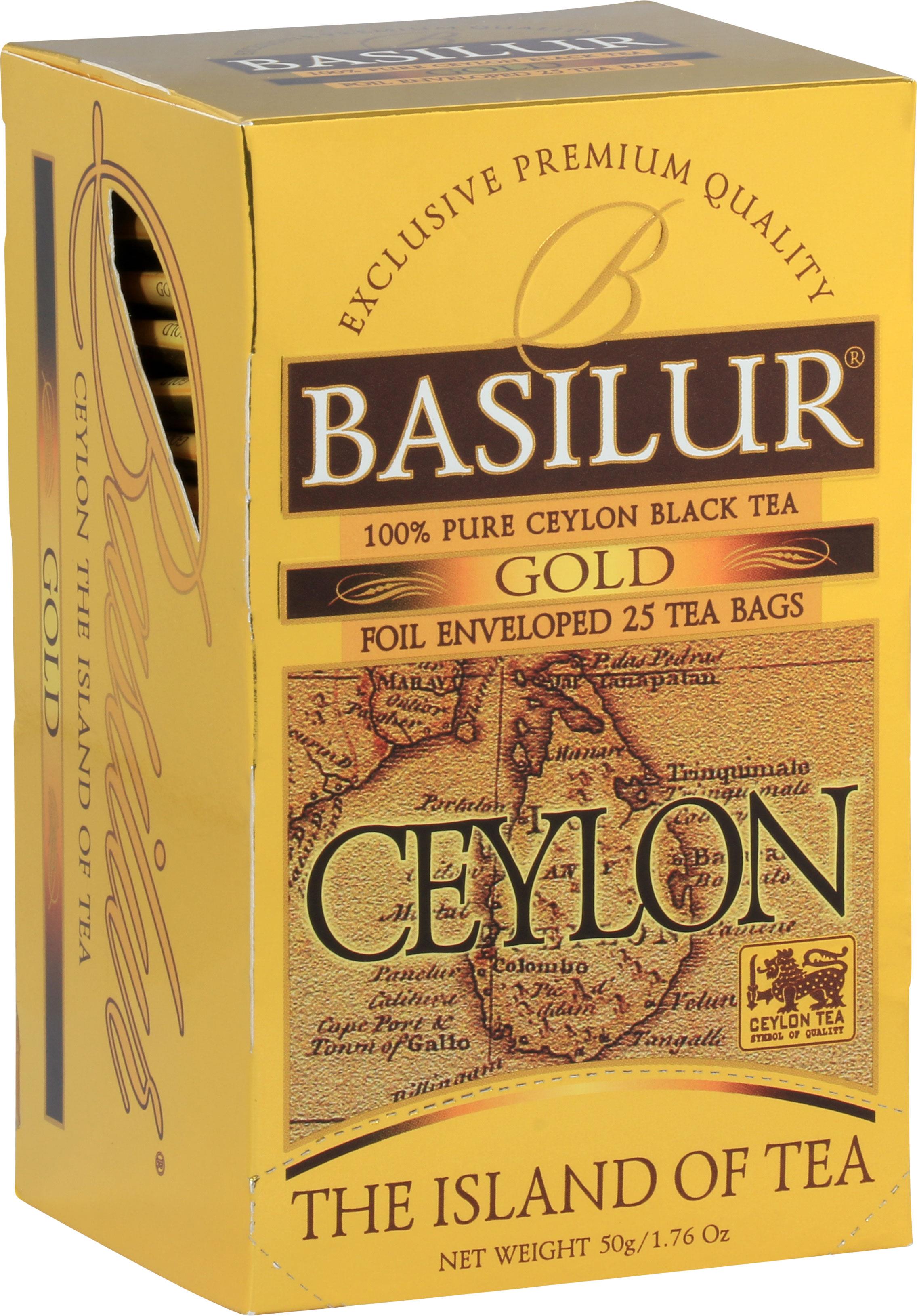 BASILUR Island of Tea Gold 25 × 2 g, přebal