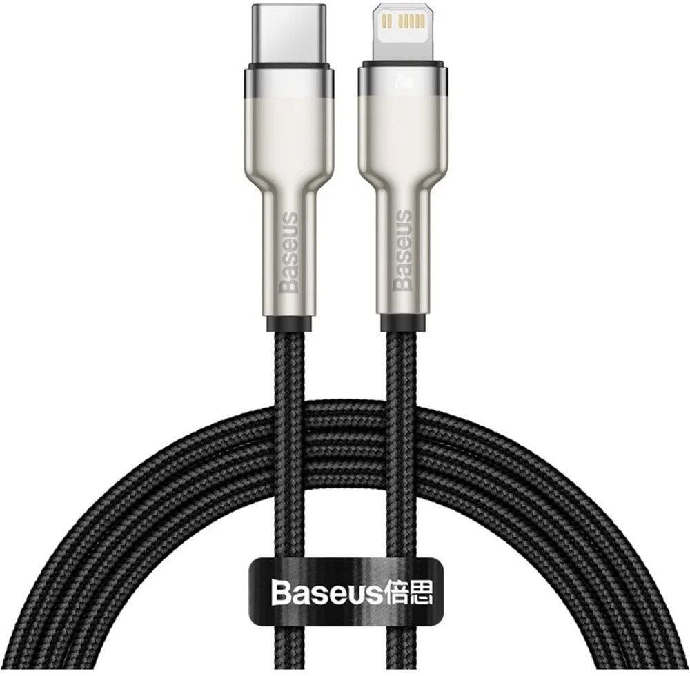 Baseus Cafule Series - nabíjecí kabel USB-C na Lightning PD 20W 2m, černá