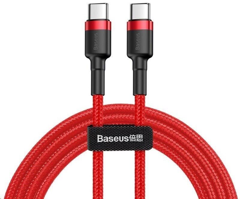Baseus Cafule Series nabíjecí / datový kabel USB-C na USB-C PD2.0 60W Flash 2m, červená