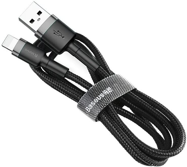 Baseus Cafule nabíjecí / datový kabel USB na Lightning 1,5A 2m, šedá-černá