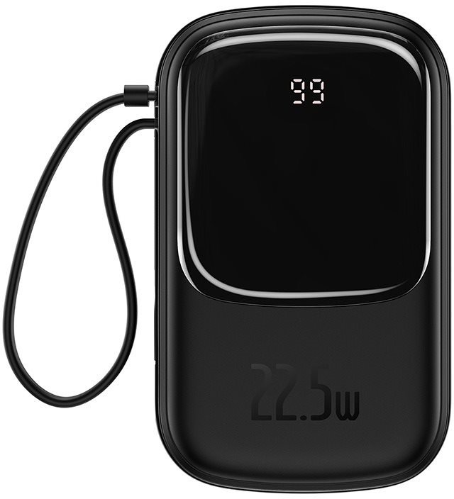 Baseus Qpow Digital Display Powerbank 20000mAh 22.5W (With Type-C Cable) Black