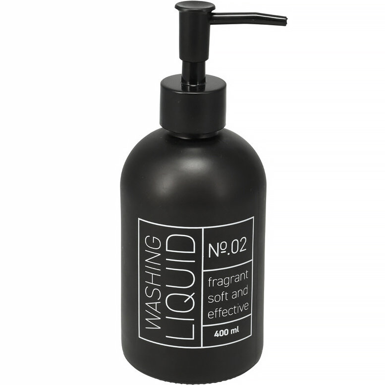 Bathroom Solutions, skleněný, černý, 400 ml