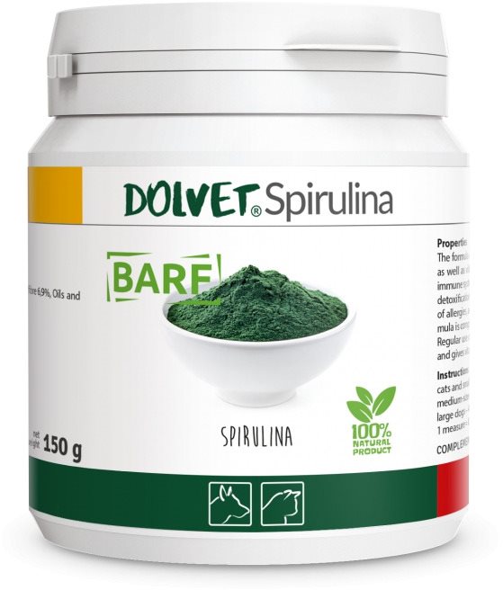 Dolfos Dolvet Spirulina 150 g - detox a podpora imunity