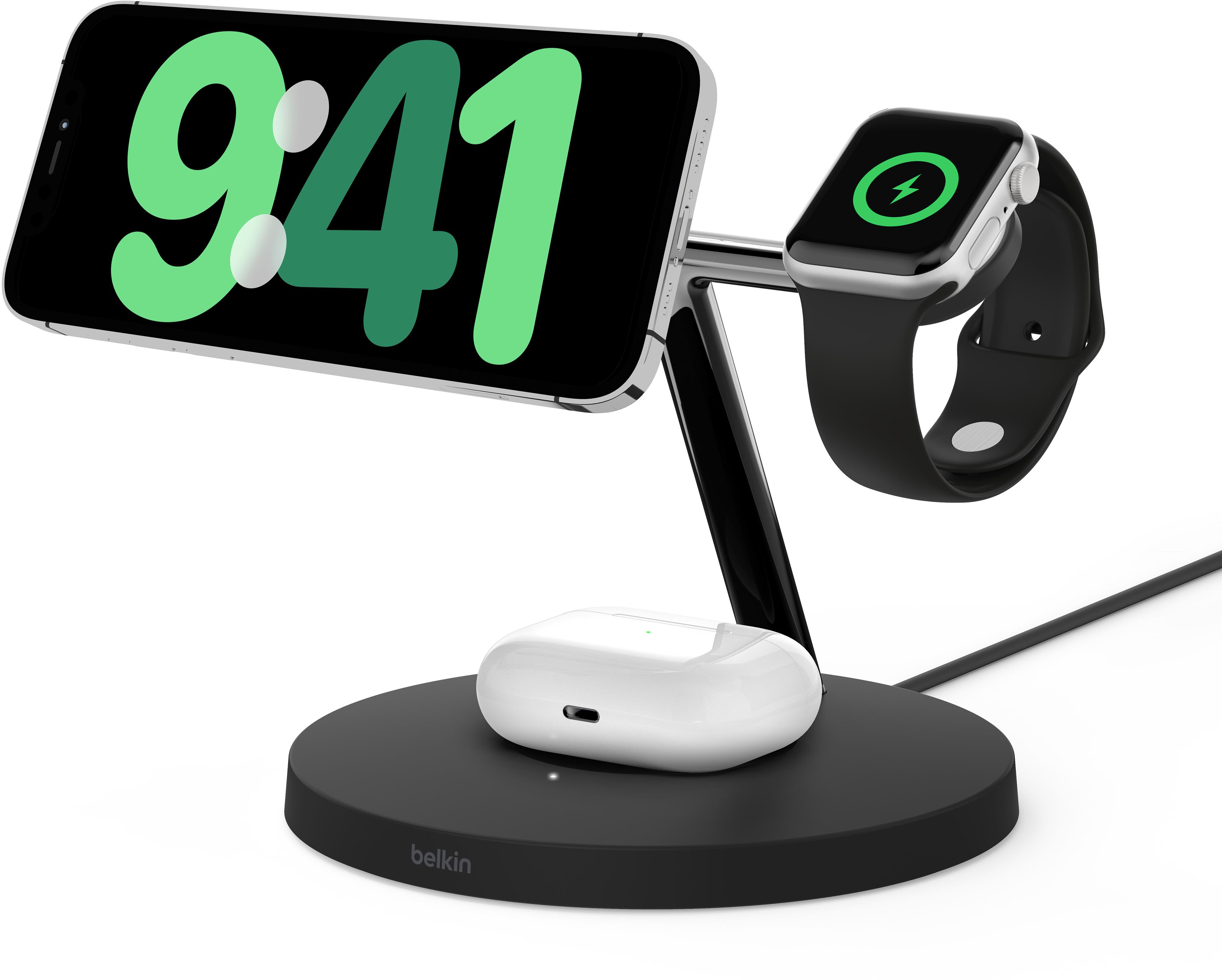 Belkin Boost Charge Pro Qi2 3v1 pro iPhone/Apple Watch/AirPods, černá