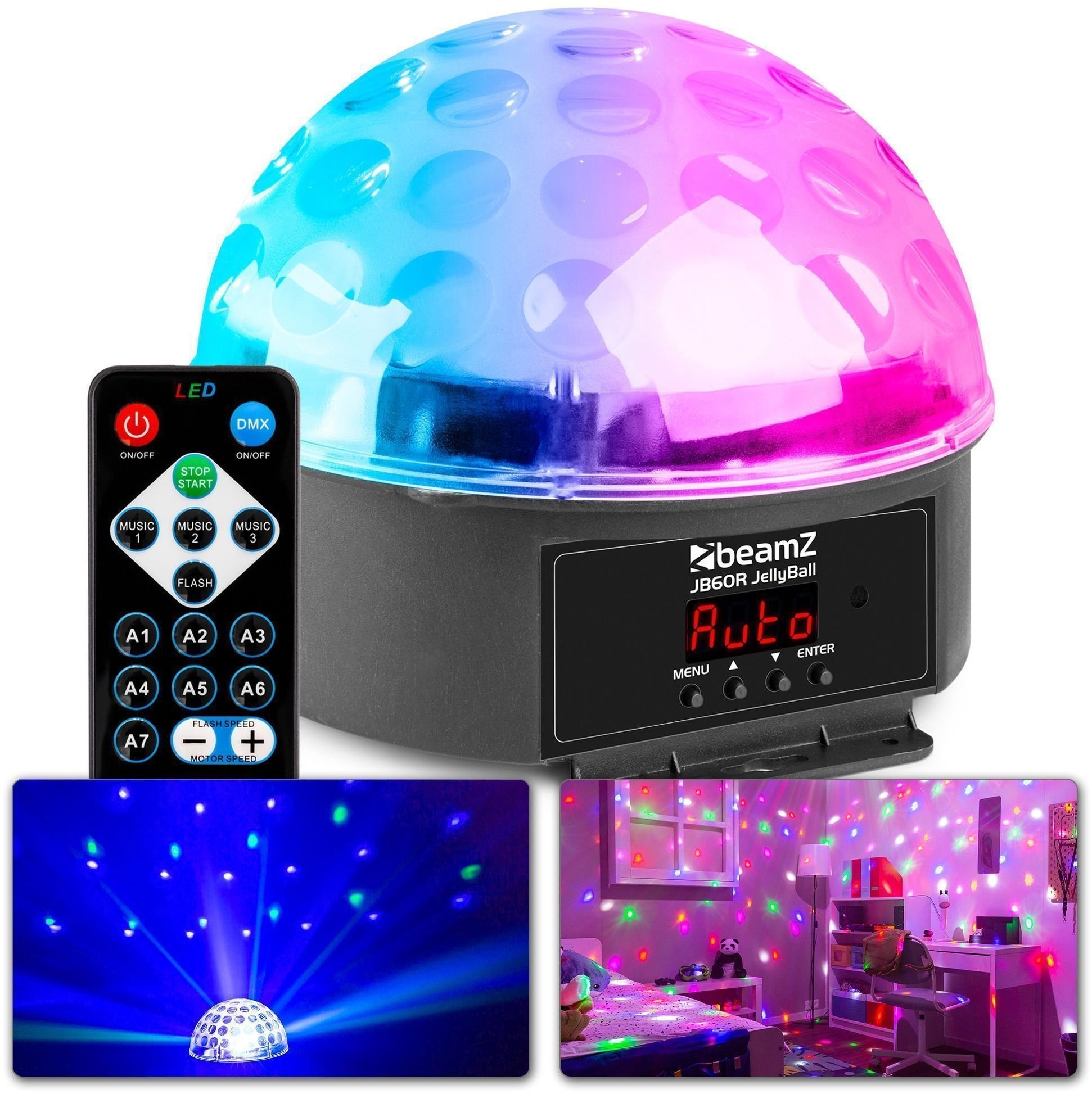 BeamZ JB60R Jelly Ball DMX LED 6 Colours