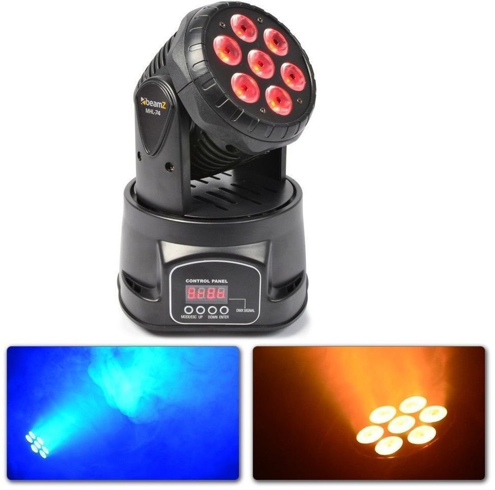BeamZ LED MHL74 Mini otočná hlava wash 7 × 10 W 4-IN-1 LED