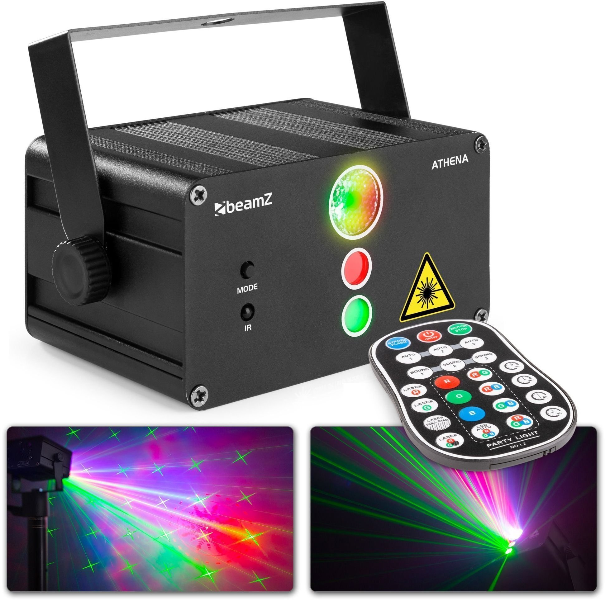 BeamZ Athena RG Gobo Laser System s baterií