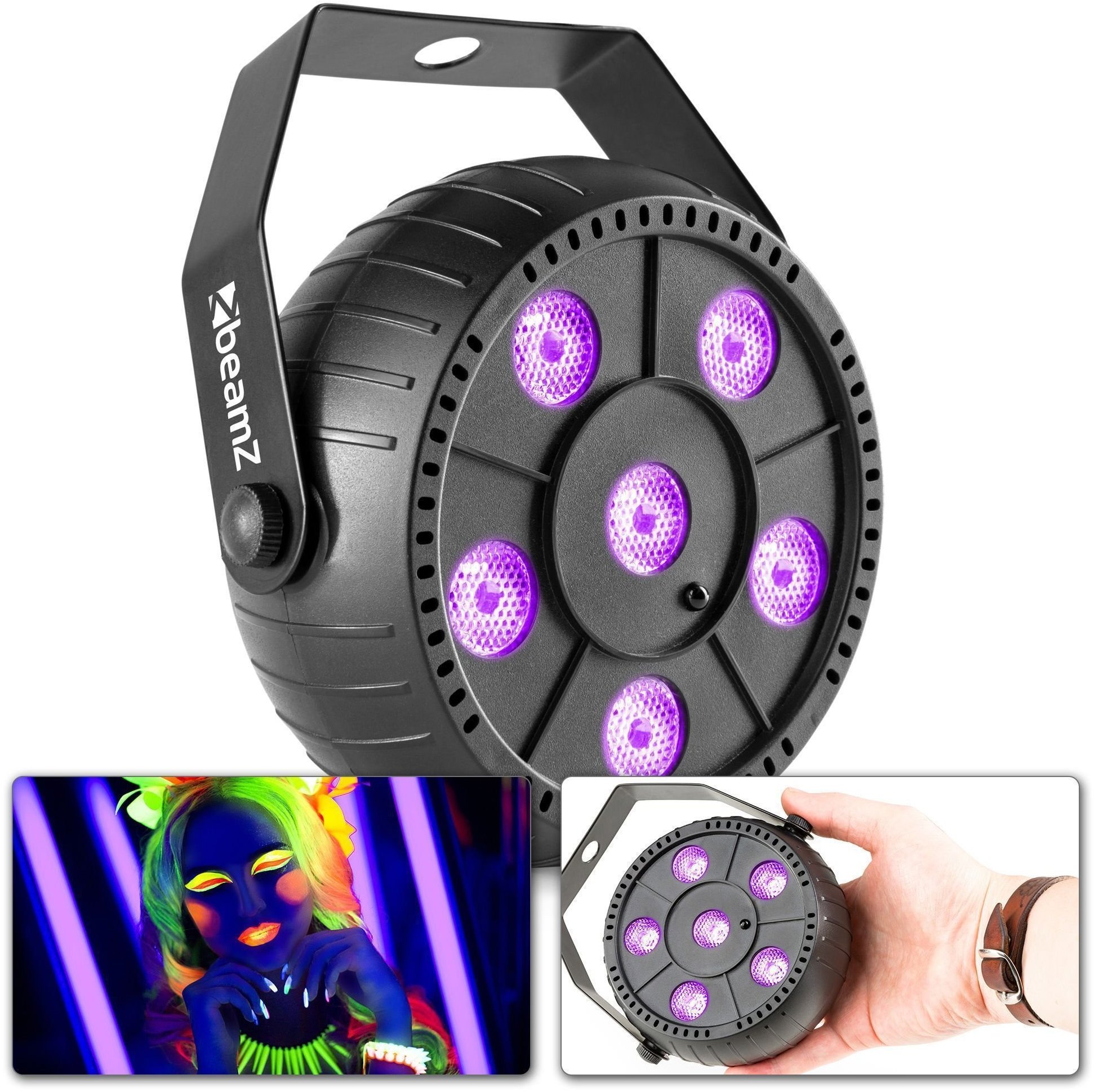 BeamZ PLP14 Bateriový Party Par 6 × 1 W UV