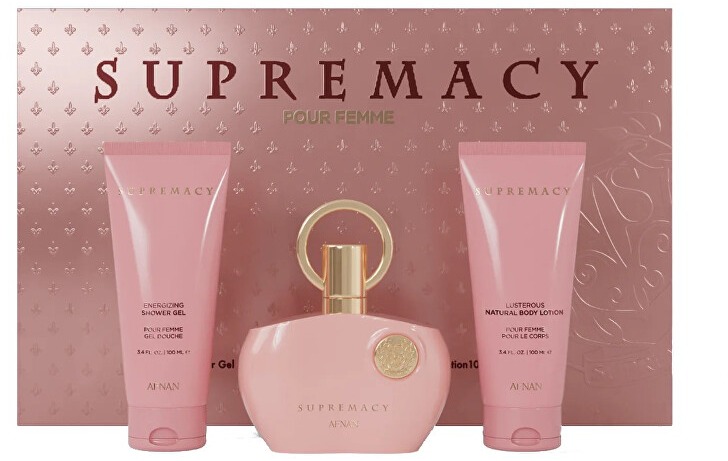 AFNAN Supremacy Pink EdP 100 ml + sprchový gel 100 ml + tělové mléko 100 ml