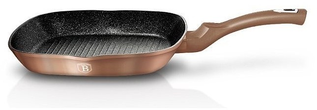 BerlingerHaus Pánev grilovací s mramorovým povrchem Rosegold Metallic Line 28cm BH-1521