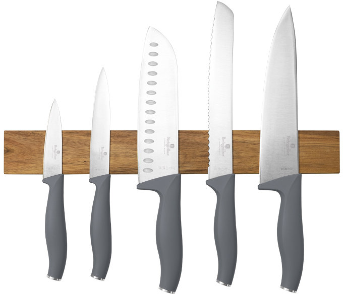 BerlingerHaus Aspen Collection Sada nožů s magnetickým držákem z akátového dřeva 6 ks
