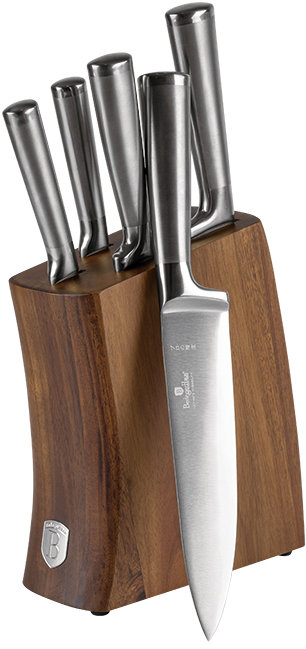 BerlingerHaus Stainless steel Sada nožů se stojanem z akátového dřeva 6 ks