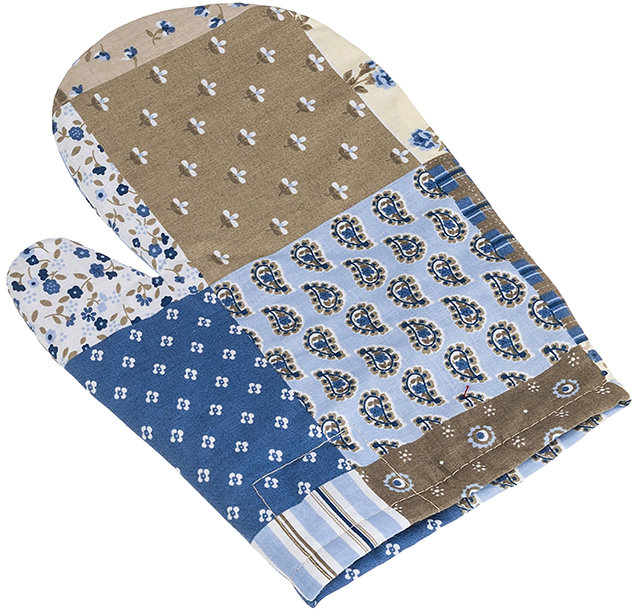 Bellatex Chňapka Adéla 28 × 18 cm 66/240 patchwork modrý