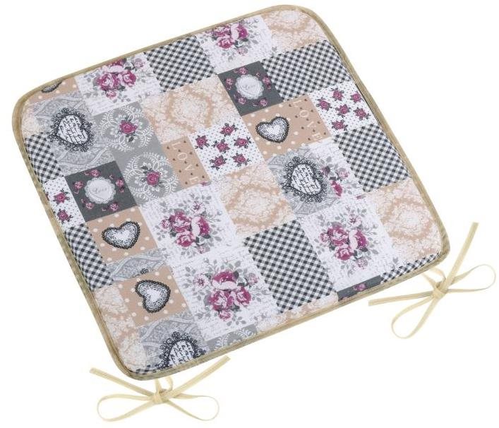 BELLATEX Sedák DITA 34/408 - hladký, 40 × 40, patchwork love