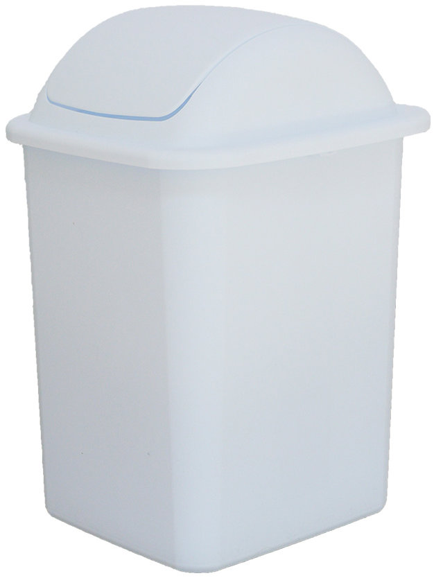 Belli E Forti Výklopný odpadkový koš FLIP, bílý, plast, 18 l