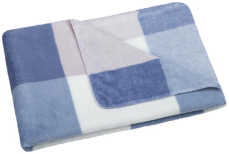 BELLATEX Korall Micro 1015 / 020 100 × 150 modrá kostka