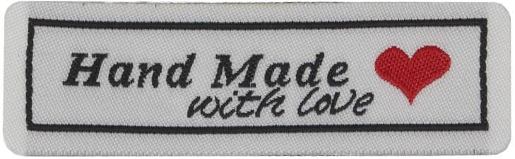 BELLATEX G - nášivka Hand Made polyester 59 × 18 mm - sada 6 ks