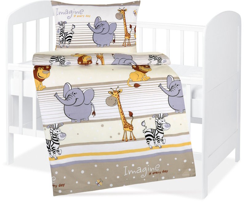 BELLATEX Povlečení dětské Agáta 90/038 béžové safari, 90 × 135, 45 × 60