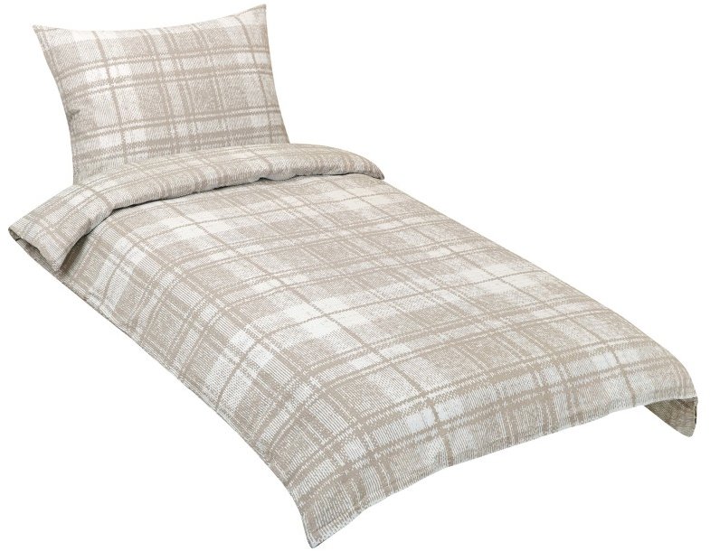 BELLATEX Povlečení krep 80 / 311 dlaždice béžové 140 × 200, 70 × 90