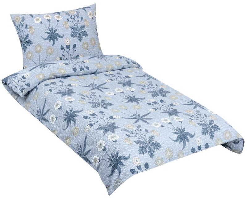 BELLATEX Povlečení krep 80 / 583 louka modrá 140 × 200, 70 × 90