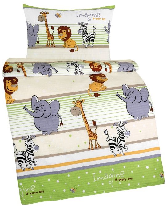BELLATEX Povlečení dětské AGÁTA KREP 80/035 safari zelené 90 × 135,45 × 60