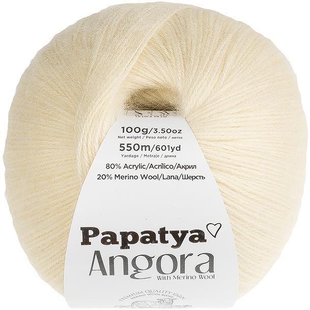 BELLATEX Příze Angora Merino Papatya 100 g - 1930 smetanová
