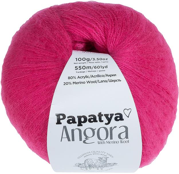 BELLATEX Příze Angora Merino Papatya 100 g - 4060 růžová