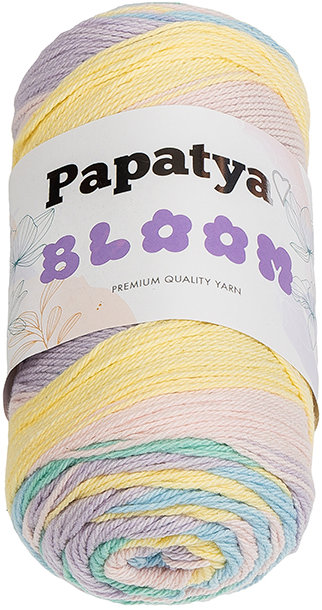 BELLATEX Příze Papatya Bloom 100 g, 03 žlutá, modrá, zelená