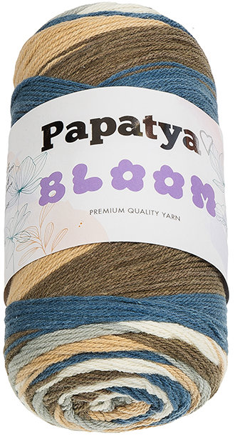 BELLATEX Příze Papatya Bloom 100 g, 04 krémová, hnědá, modrá