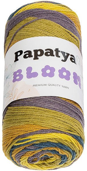 BELLATEX Příze Papatya Bloom 100 g, 05 žlutá, fialová, modrá