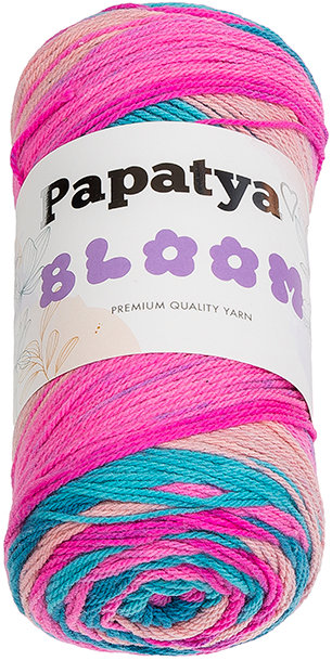 BELLATEX Příze Papatya Bloom 100 g, 09 růžová, modrá