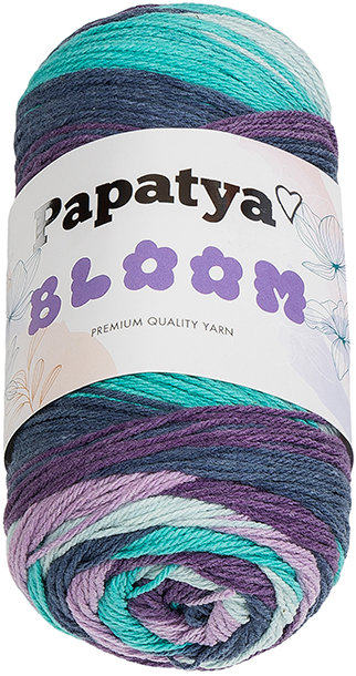BELLATEX Příze Papatya Bloom 100 g, 10 fialová, tyrkysová, modrá
