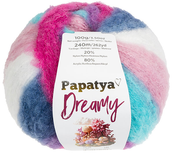 BELLATEX Příze Papatya Dreamy 100 g, 07 růžová, modrá