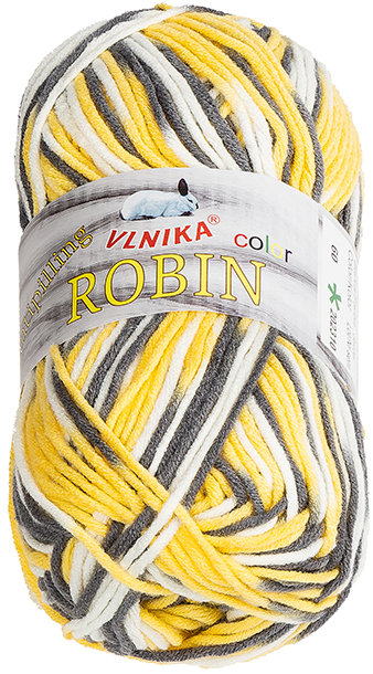 BELLATEX Robin color 100 g - 60 bílá, šedá, žlutá