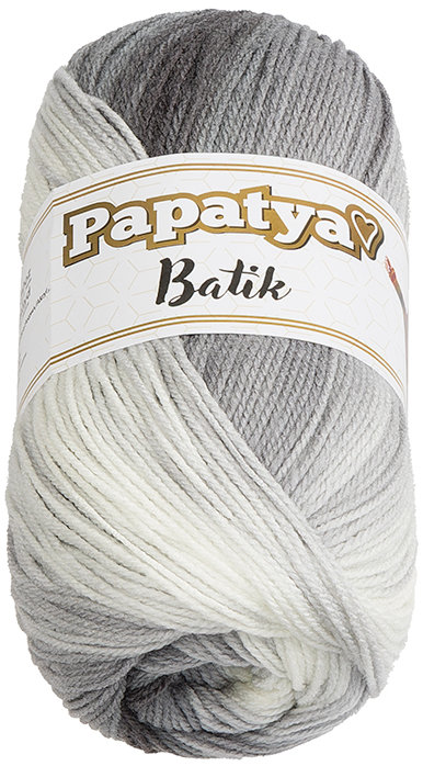 BELLATEX Papatya Batik 100 g - 554-01 bílá, šedá