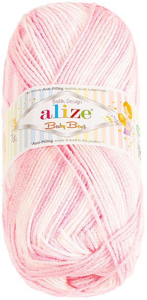 BELLATEX Baby Best Batik 100 g - 6660 bílá, růžová