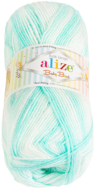 BELLATEX Baby Best Batik 100 g - 6659 bílá, mintová