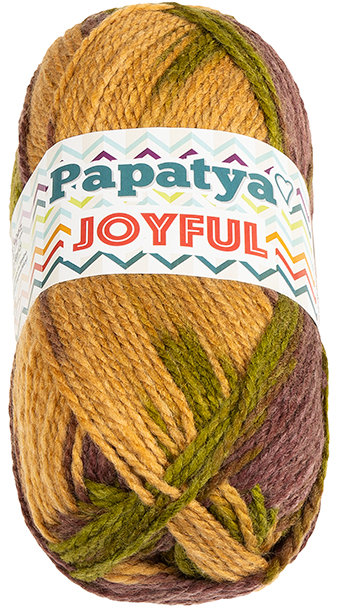 BELLATEX Joyful 100 g - 32 hnědá, fialová, zelená