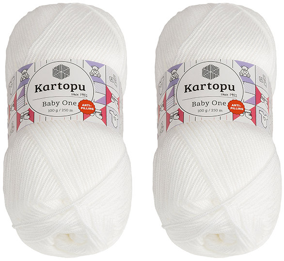 BELLATEX Baby One 100 g set 2 ks - 010 bílá