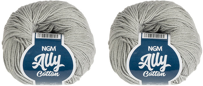 BELLATEX Ally cotton 50 g set 2 ks - 001 šedá