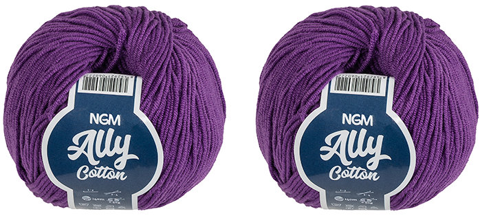 BELLATEX Ally cotton 50 g set 2 ks - 021 tmavě fialová