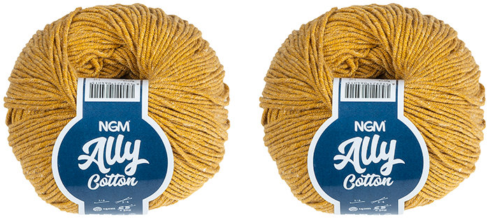 BELLATEX Ally cotton 50 g set 2 ks - 036 hořčicová