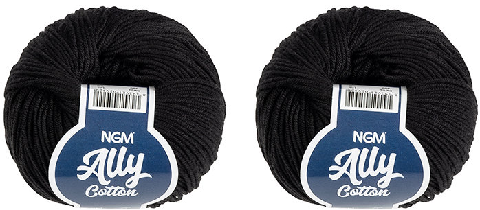 BELLATEX Ally cotton 50 g set 2 ks - 999 černá