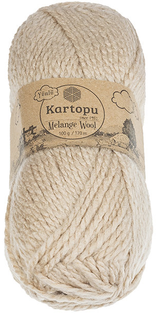 BELLATEX Příze Melange Wool 100 g - 880 tmavě béžová