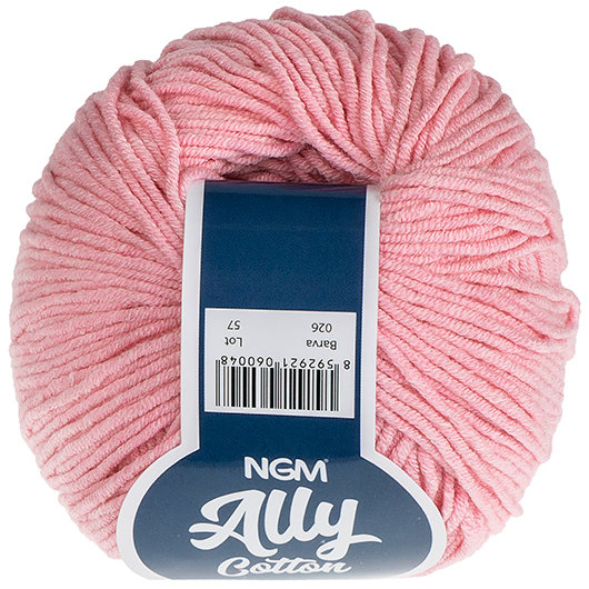 BELLATEX Příze Ally cotton 50 g - 026 světle růžová