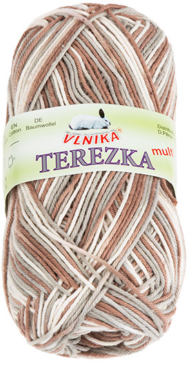 BELLATEX Příze Terezka multi 50 g - 254 bílá, hnědá, šedá