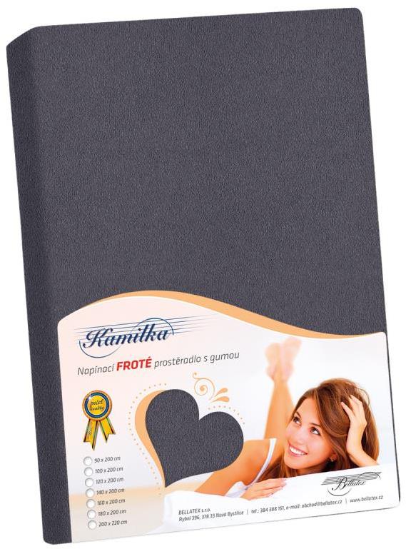 BELLATEX Froté prostěradlo 90 × 200, grafitové