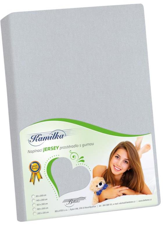 BELLATEX JERSEY prostěradlo 160 × 200, středně šedé
