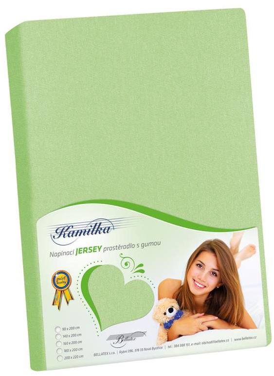 BELLATEX JERSEY prostěradlo 160 × 200, jarně zelené